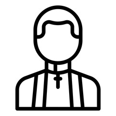 Wall Mural - priest line icon