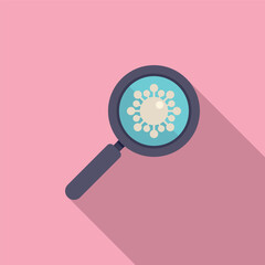 Poster - Search online virus icon flat vector. Laptop error. Computer fraud