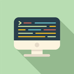 Poster - Computer fraud icon flat vector. Virus error. Antivirus data