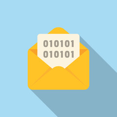 Poster - Email bug icon flat vector. Laptop error. Threat web
