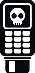 Poster - Pos terminal malware icon simple vector. Virus hacker. Computer online