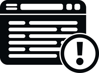 Poster - Online fraud icon simple vector. Hacker error. File data
