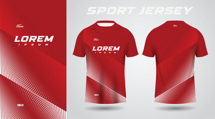 red shirt sport jersey design