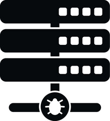 Poster - server malware icon simple vector. internet report. threat data