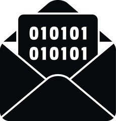 Poster - Email bug icon simple vector. Laptop error. Threat web