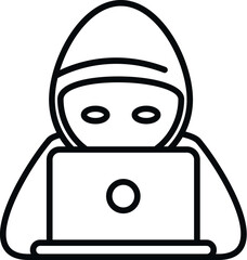 Poster - Hacker report icon outline vector. Virus error. Security alert
