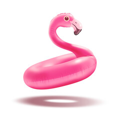 Wall Mural - Cute inflatable pink flamingo toy