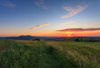 sunset over the Cergowa mountain in the Low Beskids