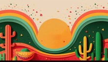 Cinco De Mayo Holiday Background With Copy Space For Text Generative Ai