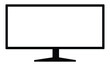Ultra widescreen computer monitor display flat vector icon for apps and websites