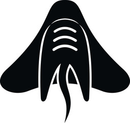 Wall Mural - Stingray manta icon simple vector. Underwater animal. Sea marine