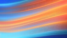  A Blue And Orange Abstract Background With A Blurry Image Of A Wave Of Light In The Middle Of The Image And A Red And Blue Background.  Generative Ai