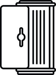 Poster - Solarium salon icon outline vector. Bed sun. Skin beauty