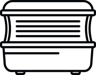 Poster - Ultraviolet solarium icon outline vector. Sun bed. Care lamp