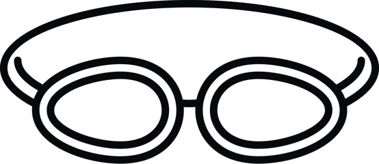 Poster - Solarium protection glasses icon outline vector. Spa sun. Fashion girl