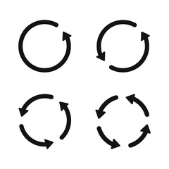 Poster - Set of circle arrows vector. Arrow rotation symbol