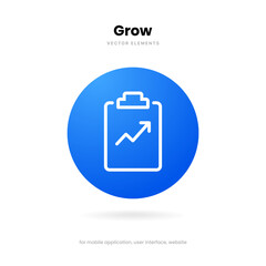 Poster - Statistic icon. 3d financial analysis stats icon. Growing graph. Business chart symbol. Growths chart collection. Progress bar. Bar diagram. Growth success arrow icon. Progress symbol. Chart increase