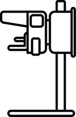 Poster - Patient mammography machine icon outline vector. Breast cancer. Medical clinic