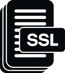 Sticker - SSL certificate icon simple vector. Web data. Internet safety