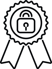 Sticker - Emblem SSL certificate icon outline vector. Web secure. Safety connection