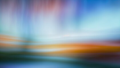 Poster -  a blurry image of a blue and orange sky with a blue sky in the background and a blurry image of a blue and orange sky in the foreground.  generative ai