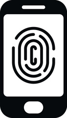 Poster - Fingerprint password protection icon simple vector. Personal login. Forgot service