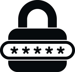 Poster - Padlock login icon simple vector. Personal account. Screen app