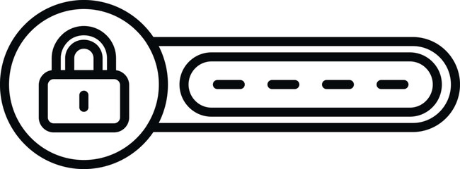 Poster - Password protection icon outline vector. Personal mobile. App change