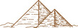 Pyramids sketched vector design 