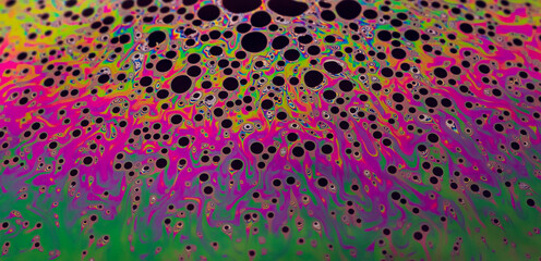 Wall Mural - Multicolor psychedelic colors in a soap bubble