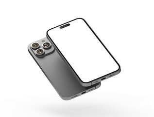 Poster - smartphone  With Blank Screen in 3d