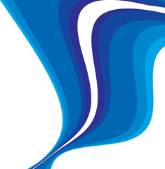 Aufkleber - blue lines and stripes, wave, element for design