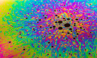 Wall Mural - Multicolor psychedelic colors in a soap bubble