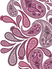  Paisley Oriental decor background. Vector illustration.