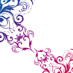 Aufkleber - Abstract floral background with oriental flowers.