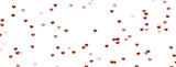 Fototapeta Kwiaty - realistic isolated heart confetti on the transparent background for decoration and covering. Concept of Happy Valentine's Day,