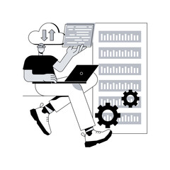 Poster - Big data analytics abstract concept vector illustration. Big data mining, automated analytics system, information analysis, pattern recognition, info systematization abstract metaphor.