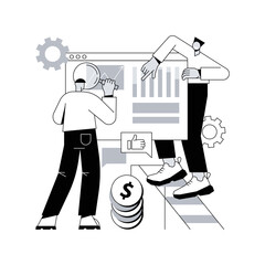 Poster - Analytics and data science abstract concept vector illustration. Big data, machine learning control, computer science, predictive analytics, perform statistics, dashboard software abstract metaphor.