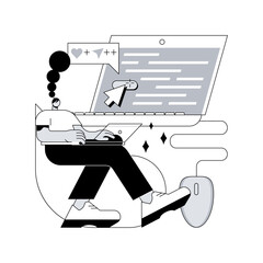 Poster - Click tracking abstract concept vector illustration. Clients behavior control, user-friendly ad, click tracking tool, action tracker, analytics software, engagement measurement abstract metaphor.