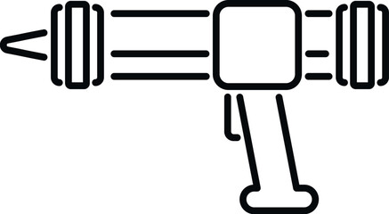 Sticker - Silicone caulk gun icon outline vector. Glue tube. Silicon pistol