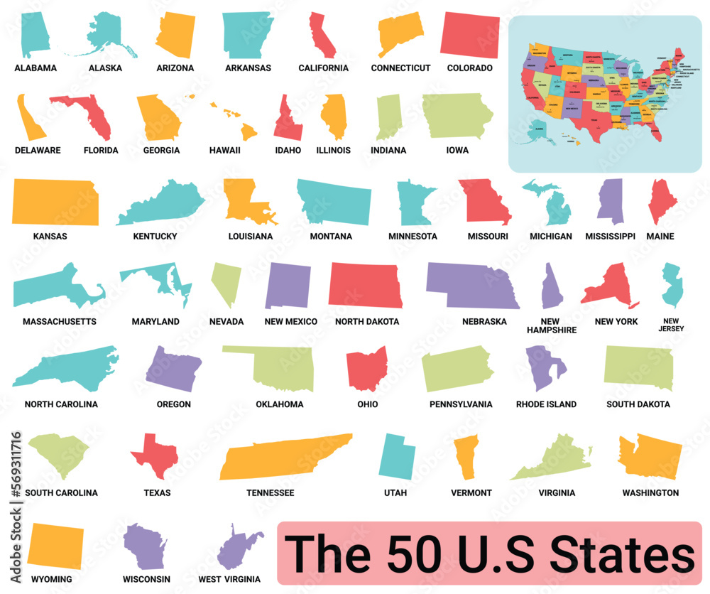 Complete Table Of All 50 U S States