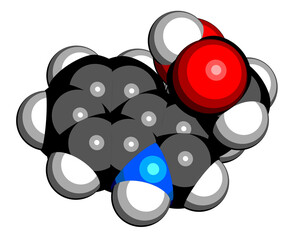 Canvas Print - indole-3-propionic acid or IPA molecule. 3D rendering.