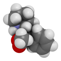 Poster - Dexmethylphenidate drug molecule. 3D rendering.