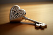 Heart key or heart padlock is given to a person who loves another. Giving someone a key with a heart will be a symbol of expressing trust and a special commitment of love between people.