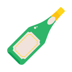 Sticker - champagne bottle celebration