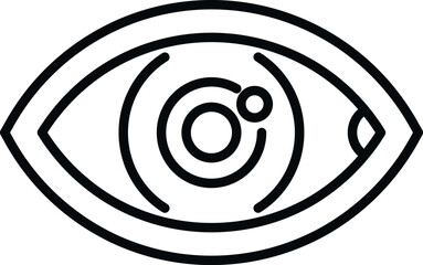 Sticker - Eye trust value icon outline vector. Passion culture. Corporate focus