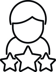 Sticker - Trust manager icon outline vector. Core value. Social company