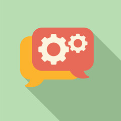 Poster - message technical icon flat vector. business paper. page book