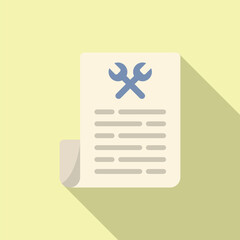 Poster - Product paper page icon flat vector. Business manual. Report help