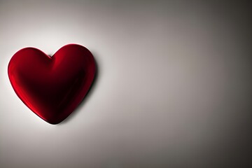 Poster - Volumetric heart on a gray background. Valentine's Day.